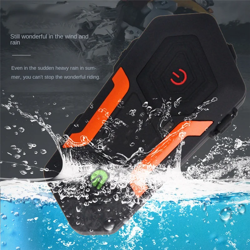 

Bluetooth-гарнитура V3 PLUS мотоциклетная водонепроницаемая, 1400 м, IP65