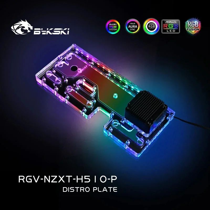 Distro Plate Bykski для корпуса расхода NZXT H510 водосточная плата с насосом DDC резервуар G1/4
