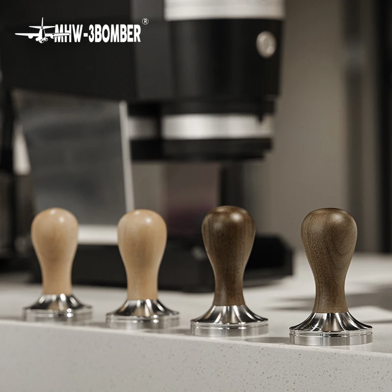 

MHW-3BOMBER Espresso Tamper 51mm 58mm Coffee Tampers Stainless Steel Flat & Thread Base Art Home Barista Tool Accessories