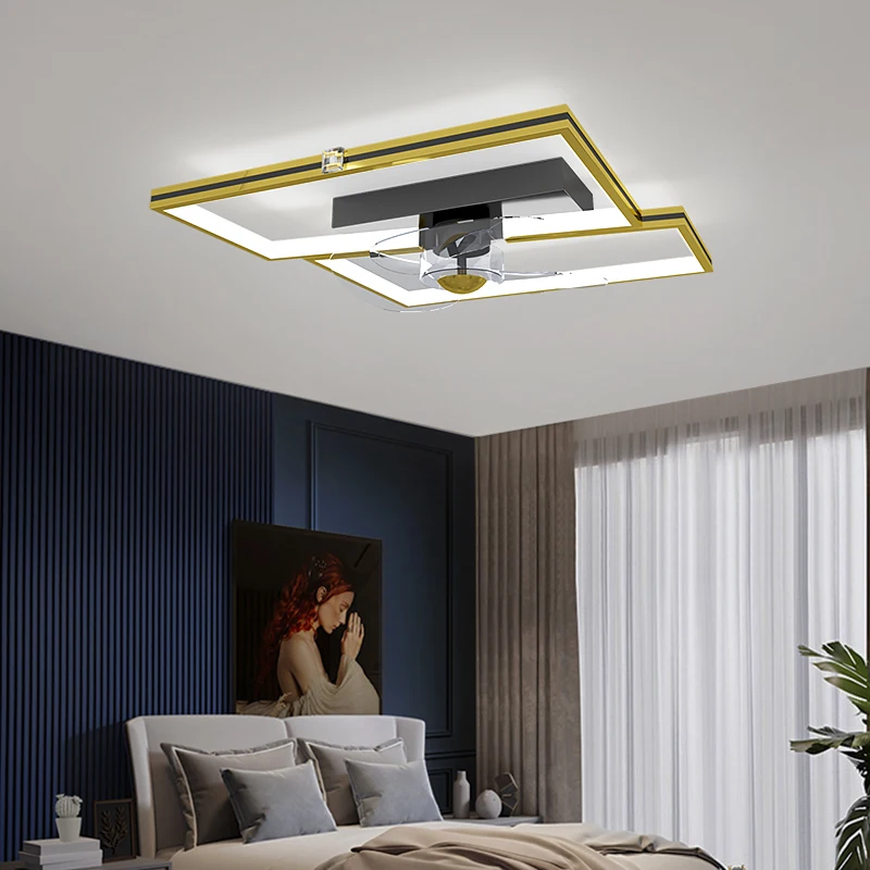 Домашняя креативная Светодиодная потолочная лампа с вентилятором и