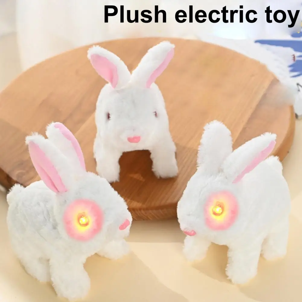 

Очаровательный детский плюшевый кролик на батарейках, Электрический кролик со звуком