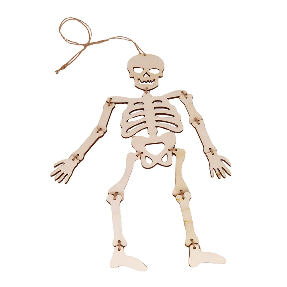 

Деревянный кулон, декоративные скелеты, сцена, макет, фестиваль, в форме украшения, Хэллоуин