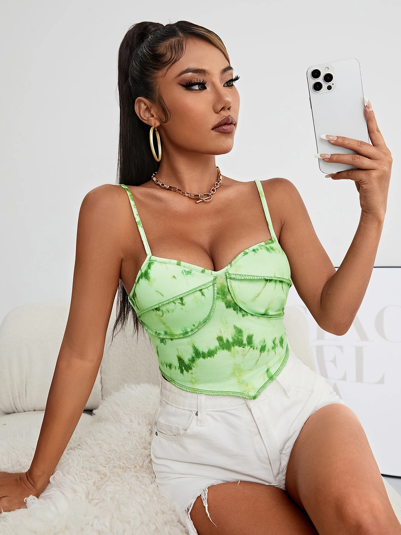 

Sexy Slim Sling Camouflage T-Shirt Simple Fashion Versatile