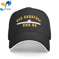 uss saratoga cva 60 baseball hat unisex adjustable baseball caps hats for men and women