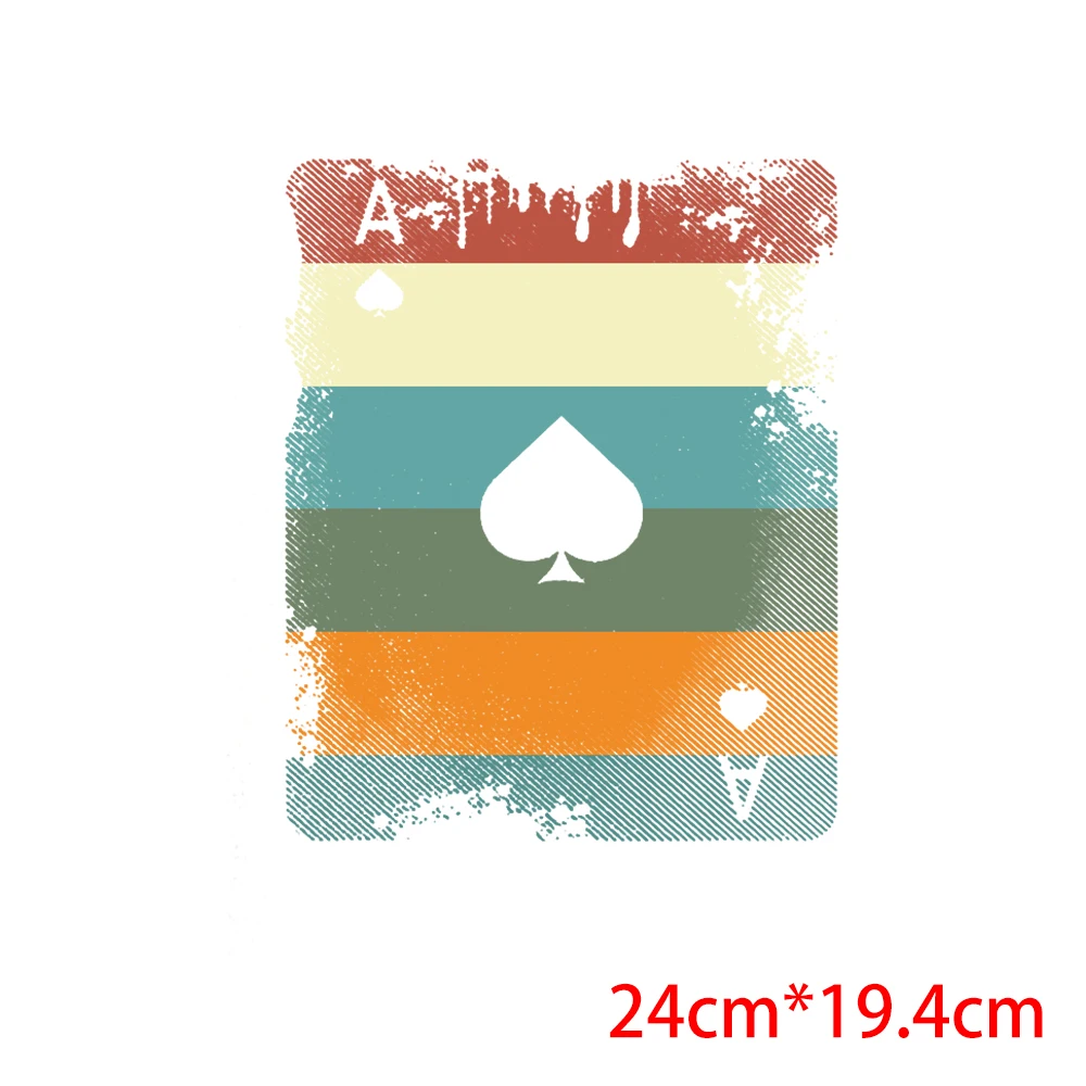 Аппликации для покера одежды термо-наклейки с принтом Ace Of Spades мужские Модные