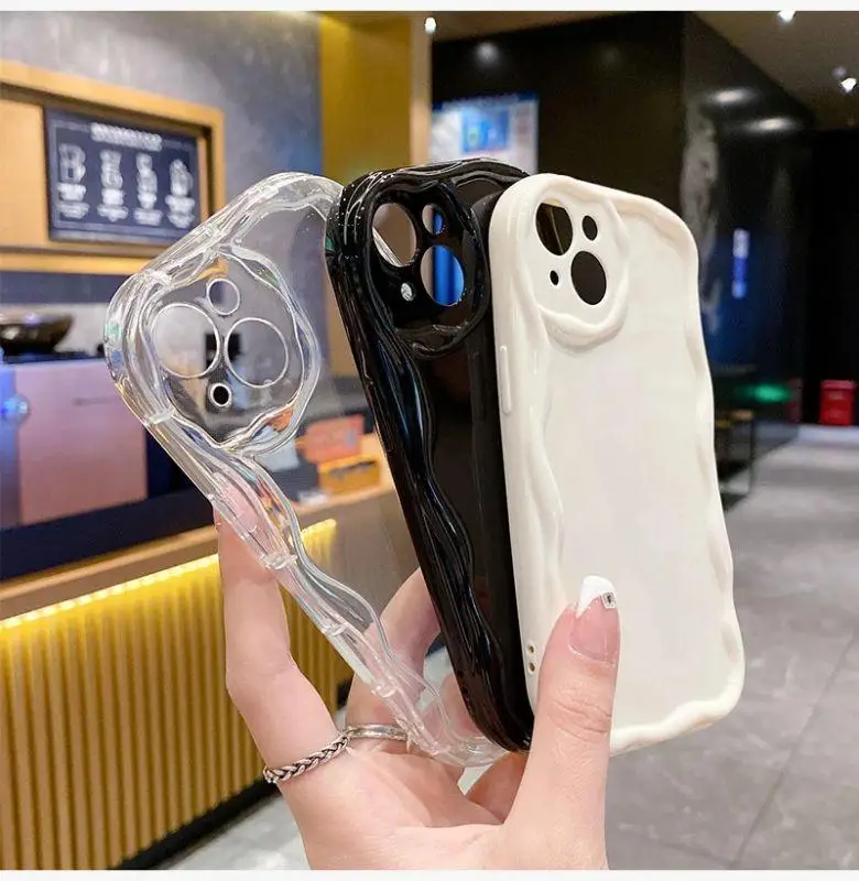 Фото Телефонный чехол для Huawei Honor 90 Lite, телефон, задняя крышка, искусственная кожа, 30, 40 Pro, P40, Nova 9, SE, 10, SE, 11, 5T, 7 Pro, однотонный мягкий 3D волнистый изогнутый №2