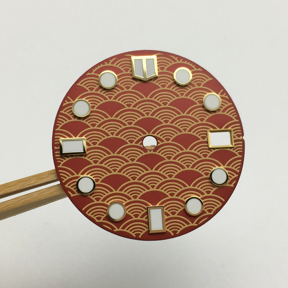 No Logo 28.5mm Watch Dial  Substitute Modified Dial Luminous Literal  for For NH35A Movement BD1 Men Watch Accessories