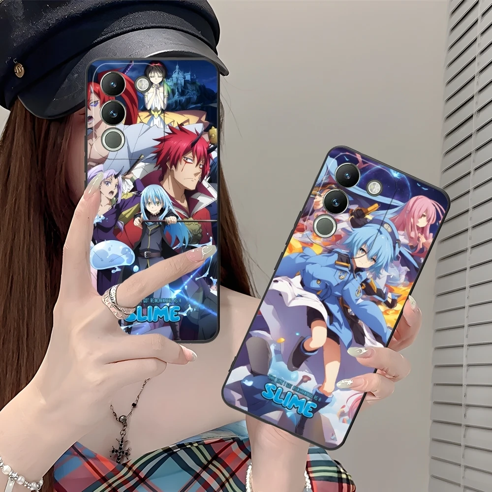 Чехол для мобильного телефона Slime Tensura Rimuru VIVO Y95 Y93 Y31 Y20 V19 V17 V15 Pro X60 NEX черный мягкий