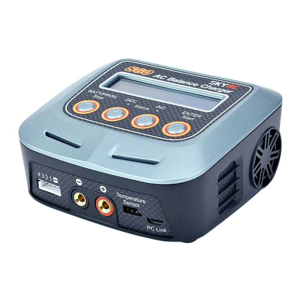 

Балансирующее Зарядное устройство переменного тока SKYRC S60 60 Вт, зарядное устройство Dis 6A 100-240 В для 2-4S LiPo LiHV LiFe Lilon 6-8S NiCd NiMh 6-12 В, аккумуляторы д...