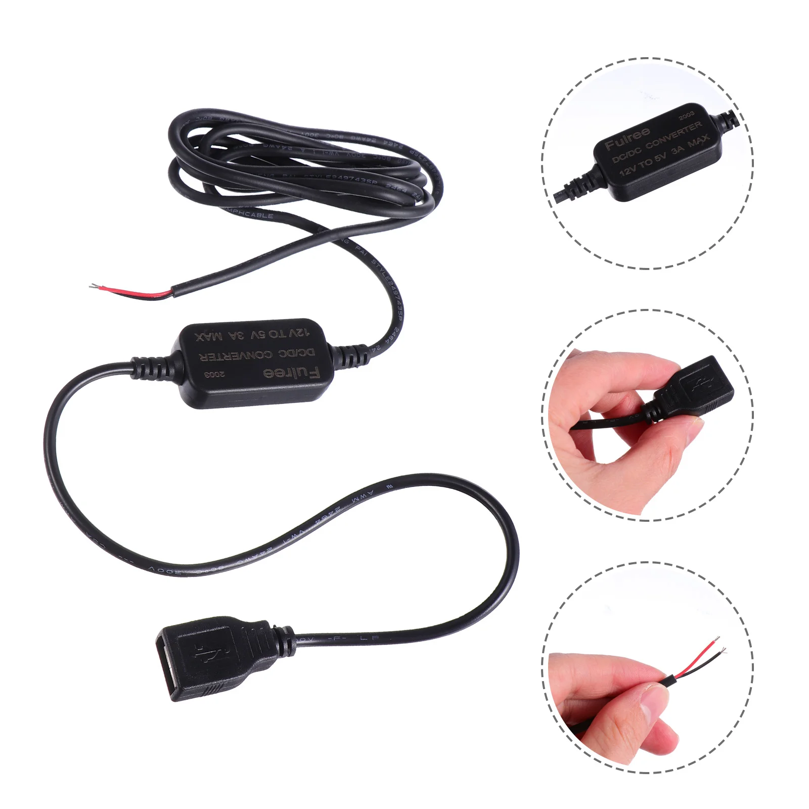 

1 Pc 12V To 5V DC Converter Portable Practical Adapter DC for Indoor