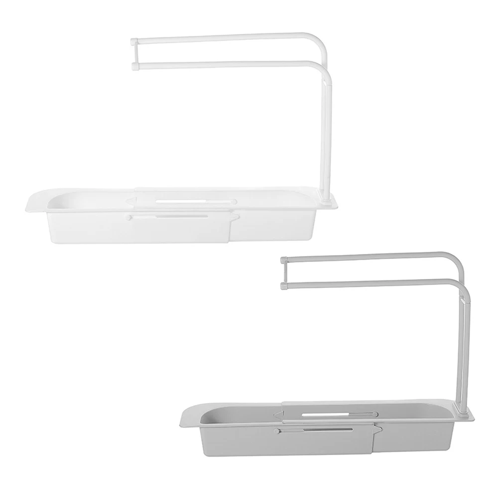 

2 Pcs Telescopic Sink Rack Holder,Expandable Storage Drain Basket,Adjustable Organizer Storage Basket for Home Kitchen