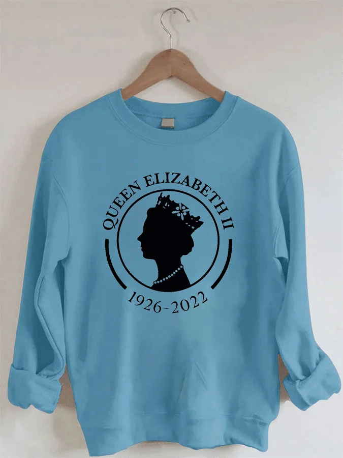 

Queen Of England Print Casual Fashion Crew Neck Sweatshirt