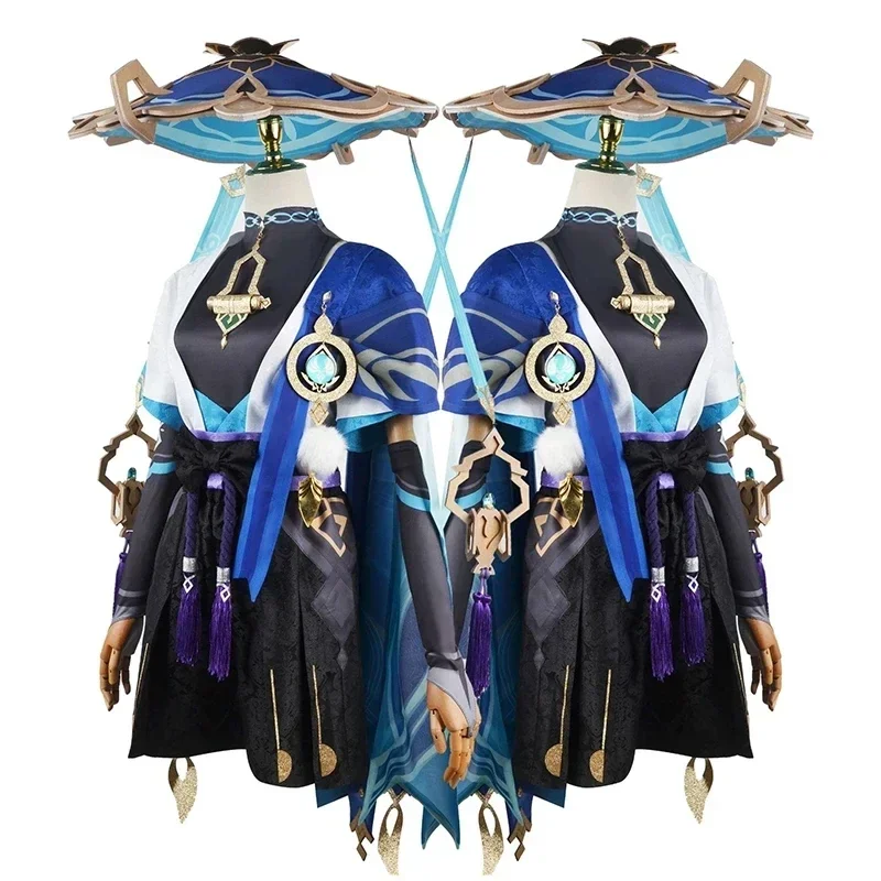 Genshin Impact Scaramouche Wanderer Косплей Костюм Хэллоуин Balladeer Kunikuzushi Панама Парик Cos Sumeru Anemo