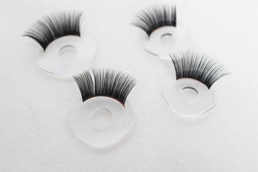 Лоток для ресниц овальный прозрачный черный, 20 шт., 25x28 мм, 28x32 мм (без глаз), фурнитура «сделай сам» для кукол