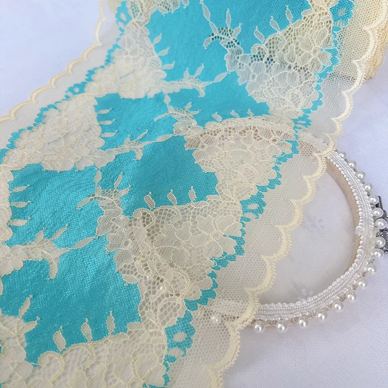 10 ярдов цвет синий растягивающаяся кружевная ткань аксессуары для шитья сделай