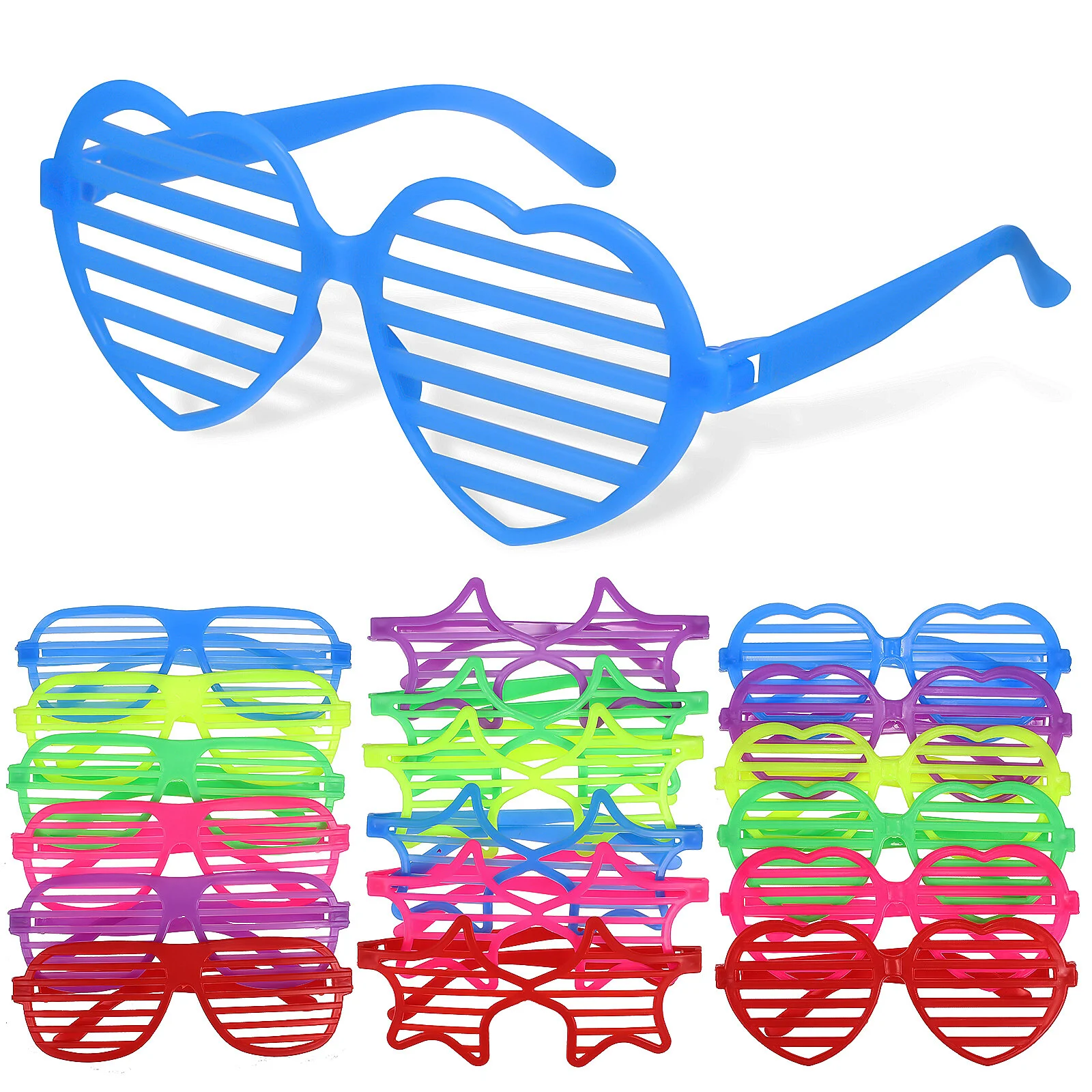 

Eyewear Party Plastic Shot Glasses Shutter Shade Birthday Plastic Eyeglasses Heart