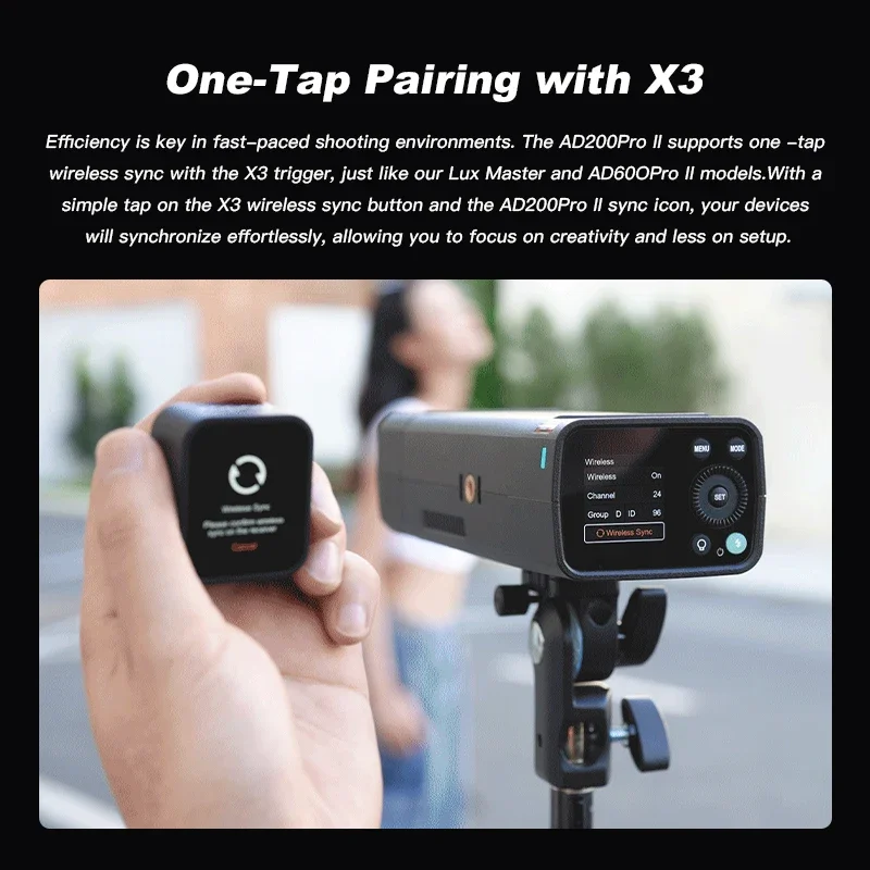 Аккумулятор Godox AD200 pro II Flash 200 Вт 1/8000 HSS 2980 мАч