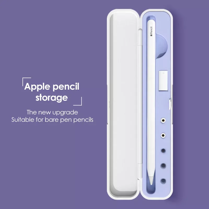 

Pencil Storage Box for Apple Pencil Holder Portable Hard Cover Portable Case For Airpods Air Pods Apple Pencil Accessories