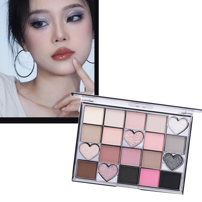 

Blackened Sweetheart eye shadow Plate Matte Pearl Shining Pink Sequins Multicolor Smoked powder blusher eye shadow