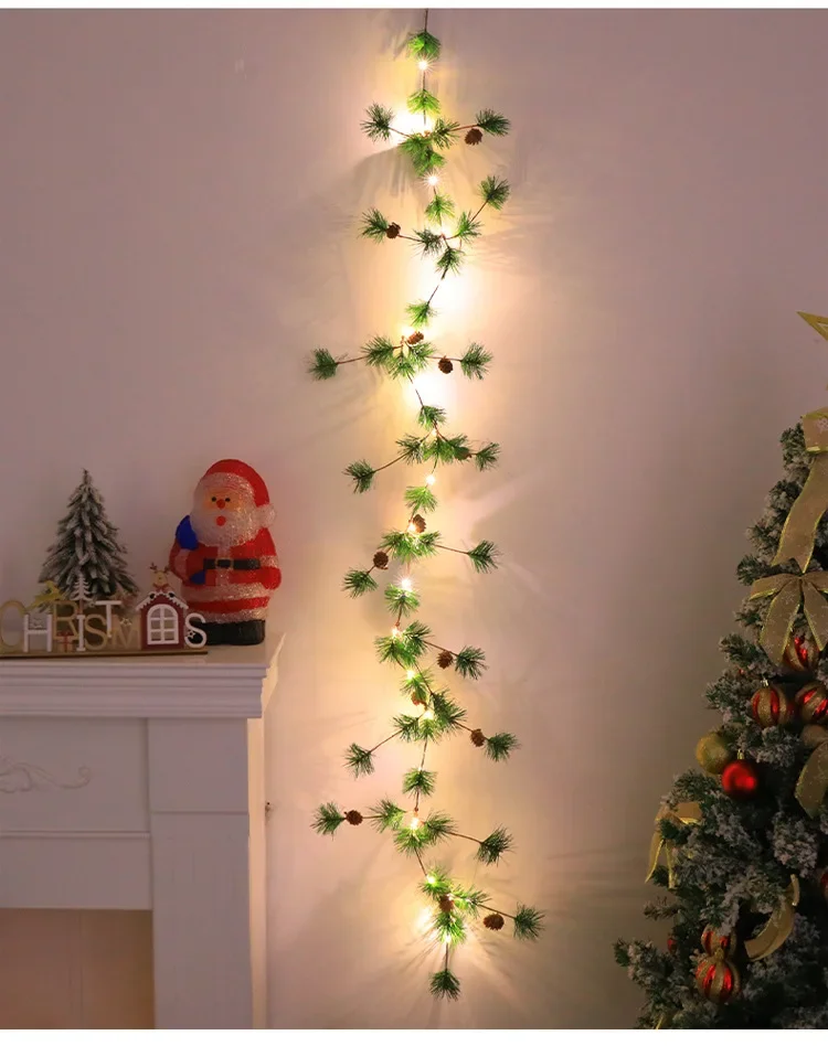 Рождественская сосновая гирлянда с украшениями 6 56 футов Сосновая 30