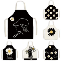 small daisy pattern apron kitchen baking accessories cooking korean kitchen supplies baking mats custom apron home accessories