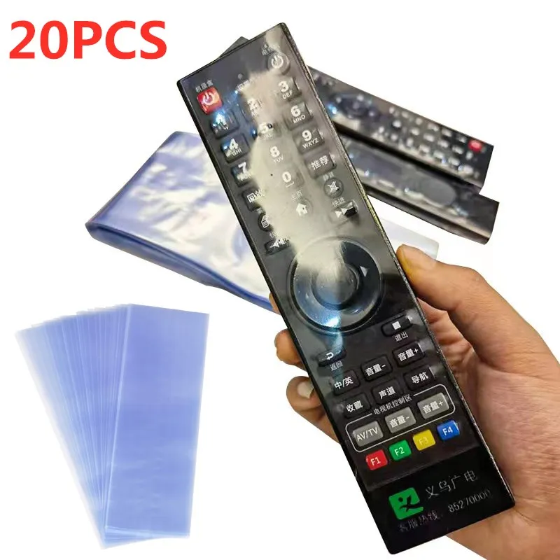 

5/20PCS Heat Shrink Film Clear Video TV Air Conditioner Remote Controller Protector Cover Home Dust Waterproof Protective Case