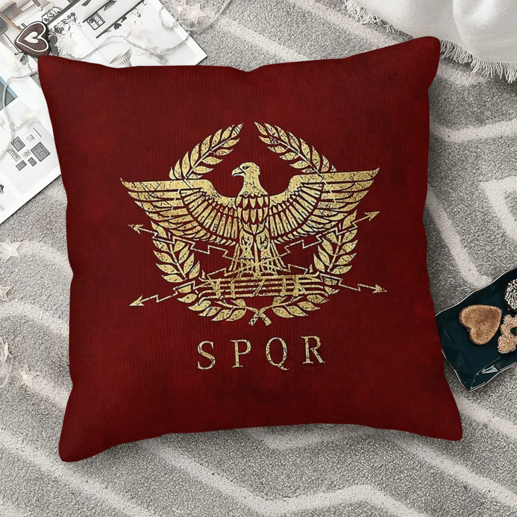 Roman Empire Emblem Hug Pillowcase  Backpack Cushion Bedroom DIY Printed Office Throw Pillow Case Decorative