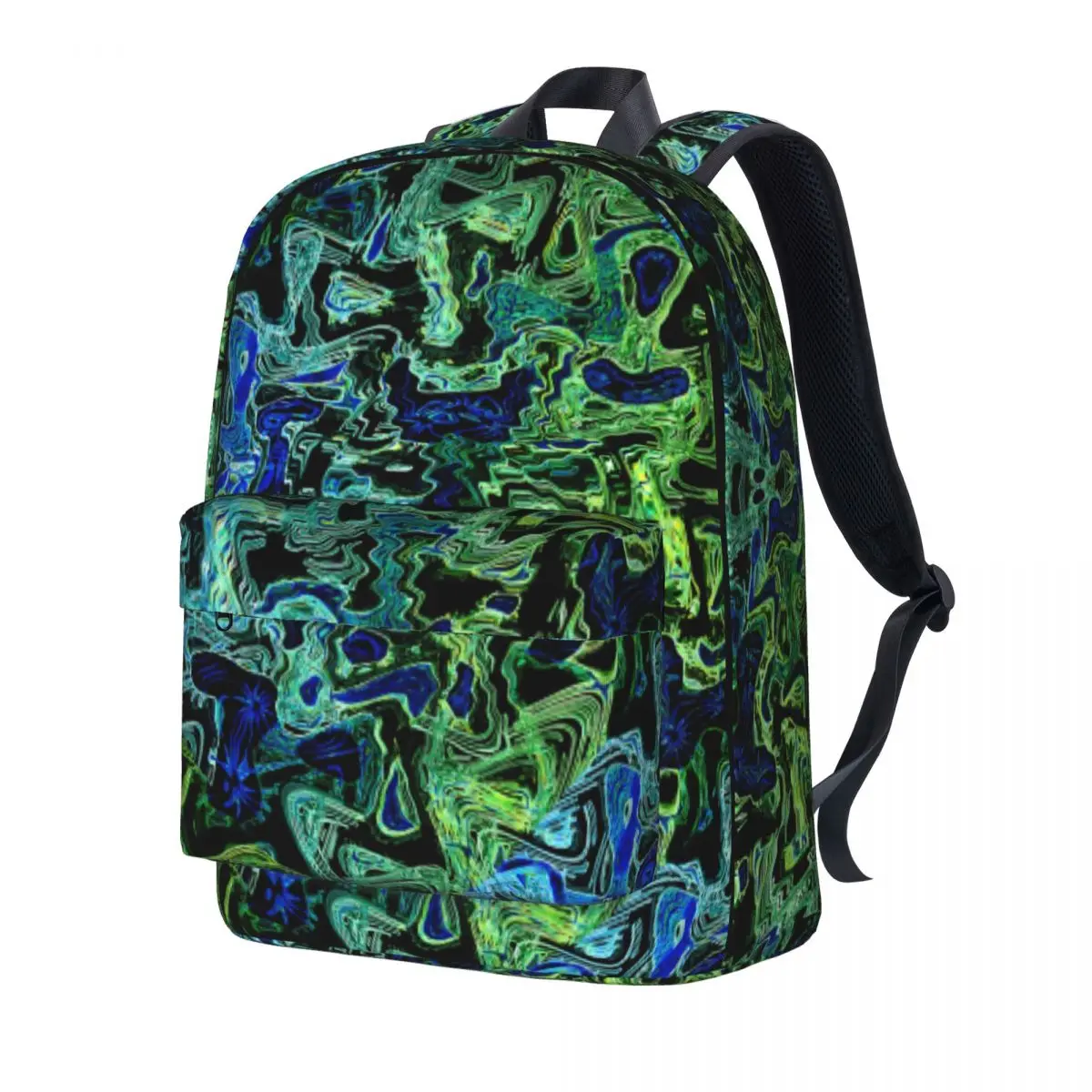 

Неоновый рюкзак с рисунком, черный, синий, зеленый абстрактный уличный рюкзак, милые школьные ранцы для подростков, мягкий рюкзак на заказ