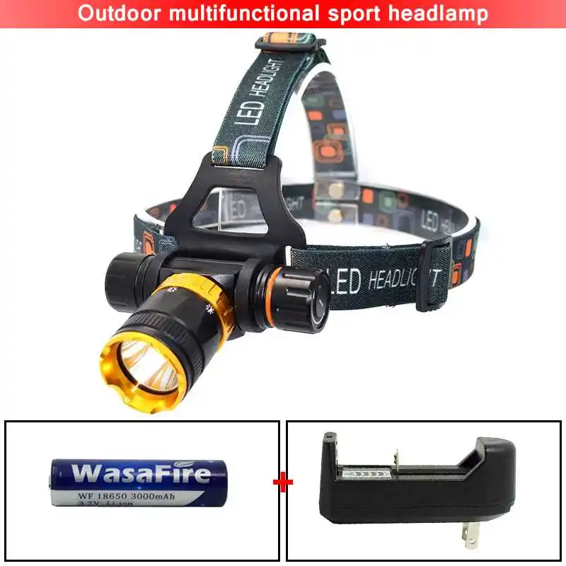

Diving Headlight Waterproof T6 LED Headlamp 2000 Lumens Underwater Head Lamp Light Swimming Torch Fishing Hunting Flashlight