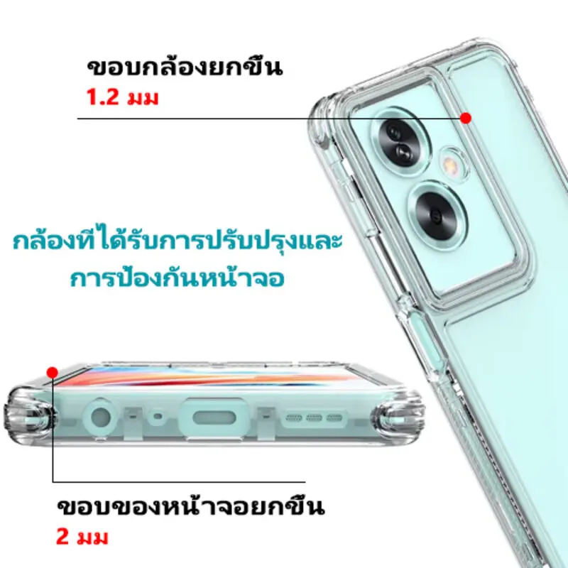 Противоударный чехол с полным покрытием 360 ° для Oppo A79 A78 A58 A38 A18 Reno 10 12 Pro Чехол