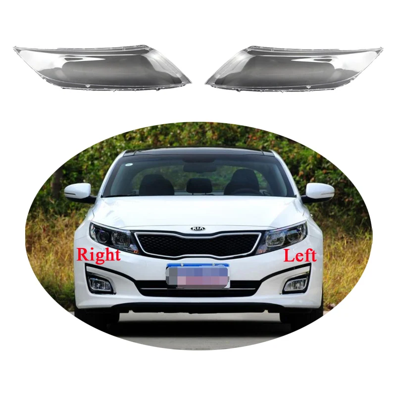 

For Kia K5 Optima 2014 2015 Car Headlamp Lens Replacement Auto Glass Shell Cover Transparent Lampshade Bright Lamp Shade Caps