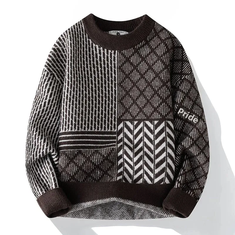 Осень/зима Новое поступление свободный крой в гонконгском стиле жаккардовый