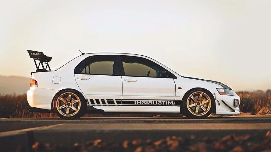 

Для 2X разных цветов графика Lancer EVO Mirage Автомобильные Гонки Наклейка