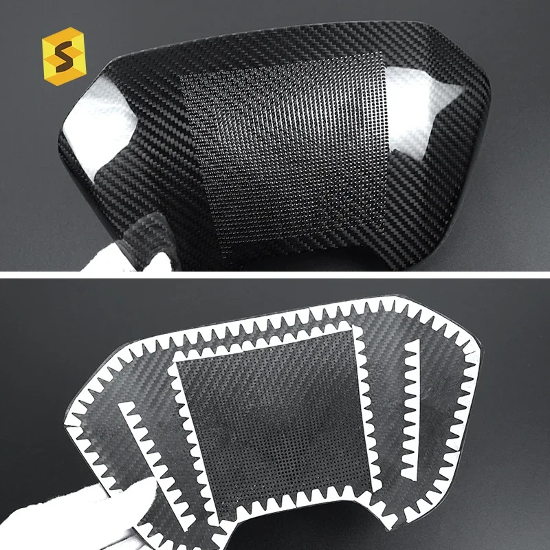 Углеродный чехол для динамика Shasha аксессуары салона автомобиля настоящее