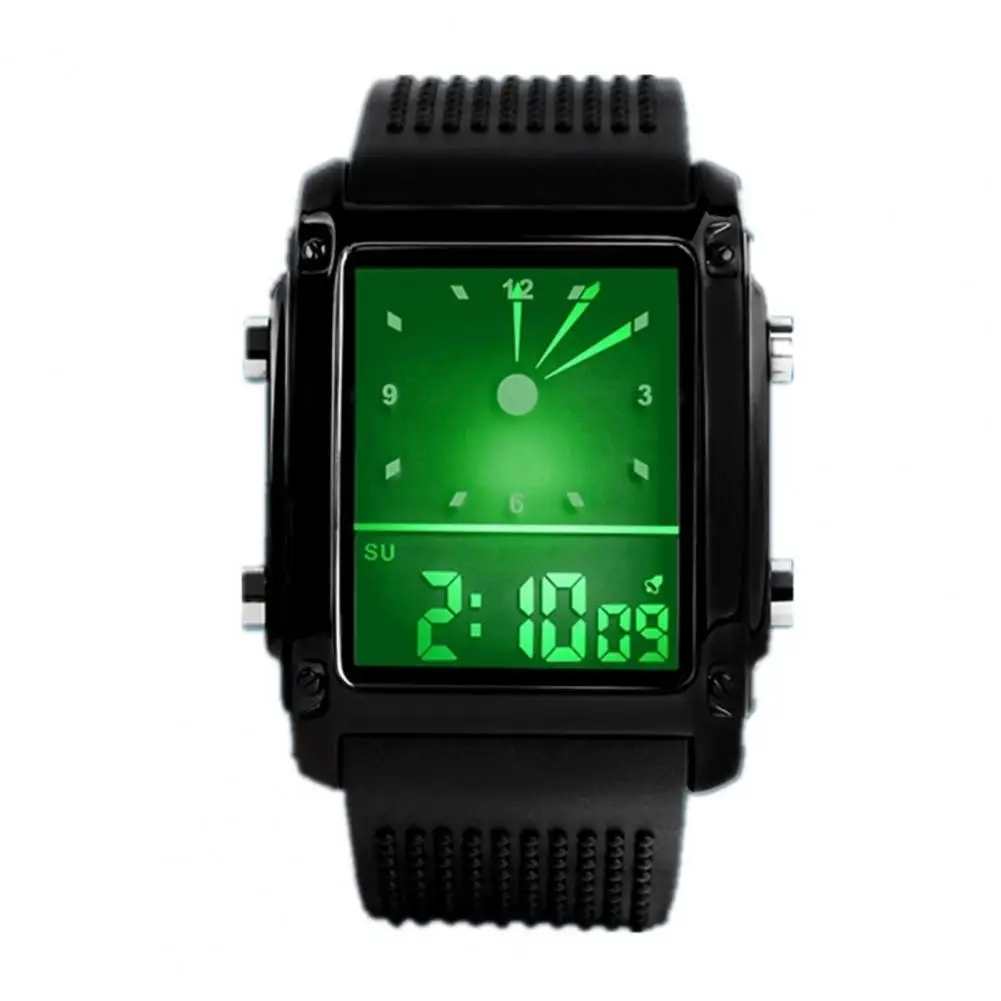 

Electronic Watch Luminous Dual LCD Display Unisex LED Sport Digital Wrist Watch for Student