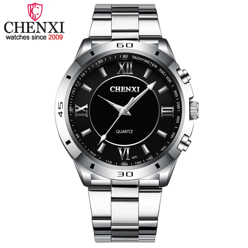 

CHENXI Brand Fashion Creative Men Quartz Watch Innovation Roman Numerals Dial Male Wristwatch Precision Steel Strap Man Watches