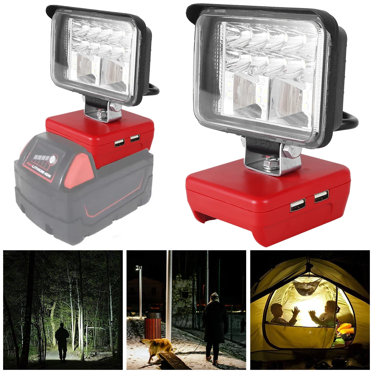 

L Car LED Work Light Wireless LED Work Light Portable Flood LED Light Bar LED Fog Light Electric Torch Spotlight Rechargeable