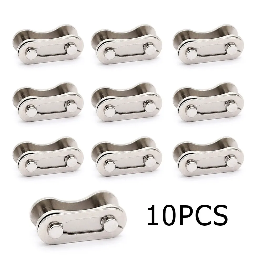 10 Pcs Steel Bicycle Single Speed Quick Chain Single Speed Master Links Connector Parts For Most 1 - 3 Speed Chains Kids Bike