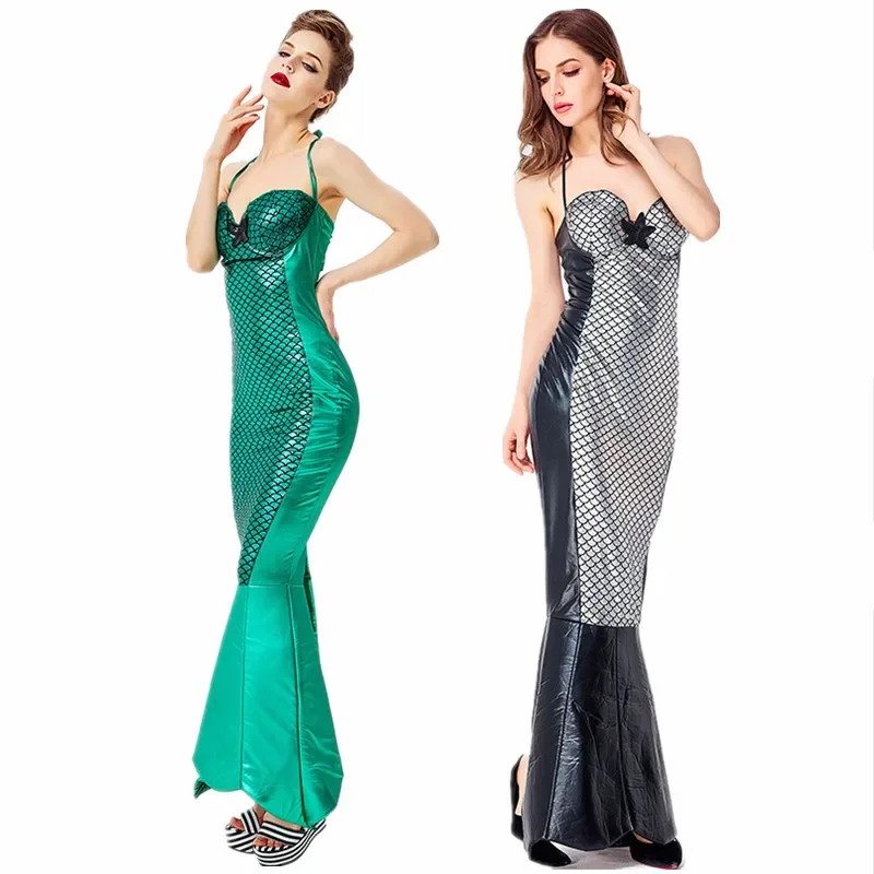 Хэллоуин карнавал морская принцесса двухцветный костюм русалки сексуальная