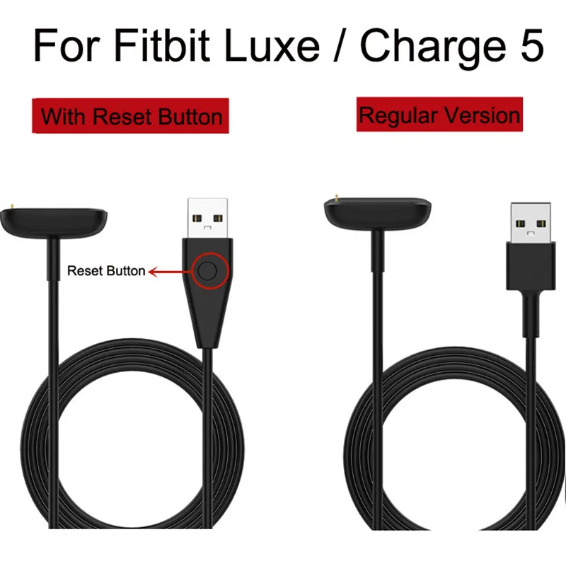 

USB Charger For Fitbit Luxe Charging Cable Strap Band Magnetic Adapta Smart Watch Accessories For Fitbit charge 5 Charger