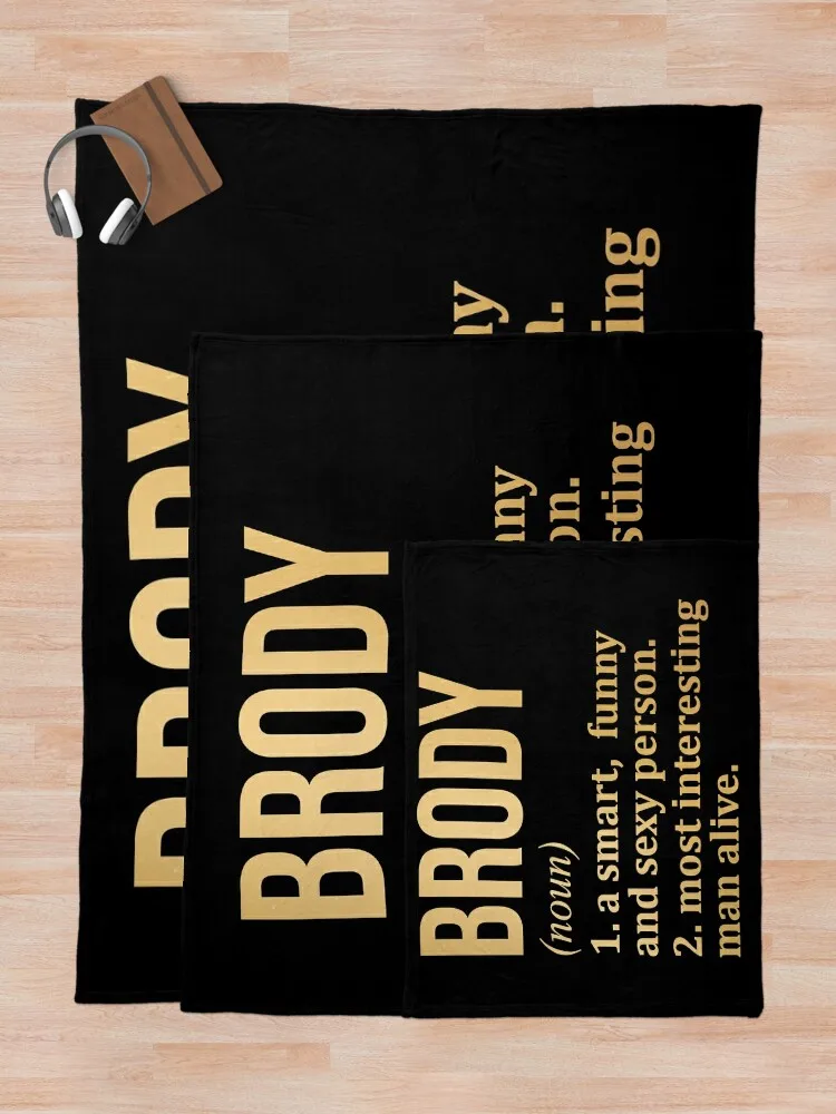 Brody Name Definition in Gold Плед Постельное белье Путешествия Одеяла