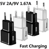 500pcs/lot Fast Quick Charging 15W QC3.0 9V 1.67A Eu US USB Wall Charger Adapters For IPhone htc Huawei Android Phone s6 s8 s10