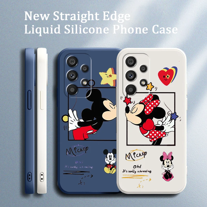 

Liquid Rope Capa Love Disney Mickey Minnie Phone Case For Samsung Note 20 10 Plus Ultra A22 A12 A71 A51 A31 A21S A50 A23 5G