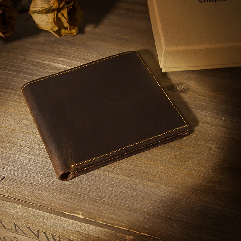 Винтажный Короткий Кошелек Для Ежедневного Использования — Складной Офисный