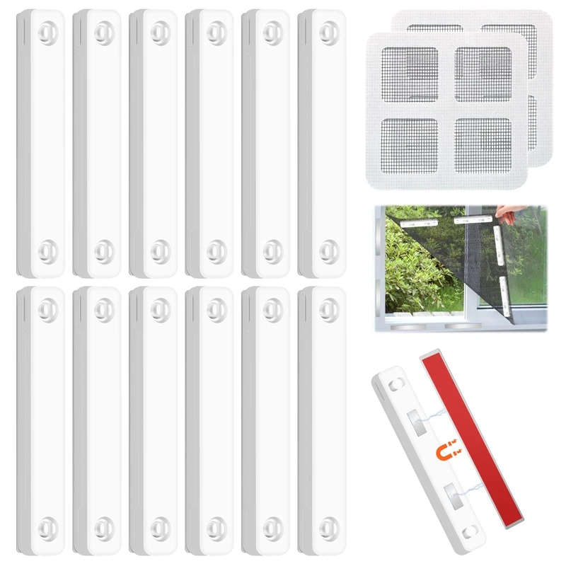 

12 шт./набор, магниты для защиты экрана от насекомых
