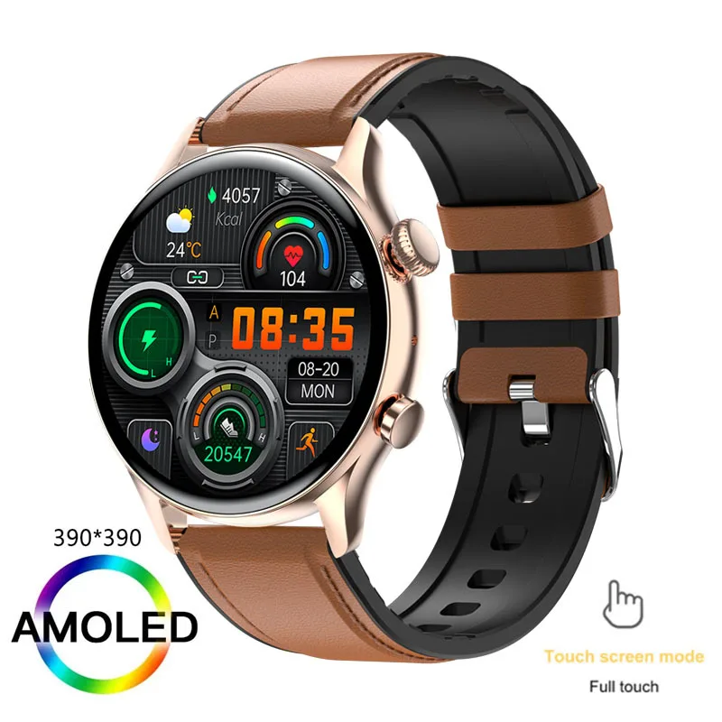 

AMOLED Display Smart Watch Men Bluetooth Call 390*390 HD Screen NFC Women Consumer Electronic Smartwatch Charging Time limited
