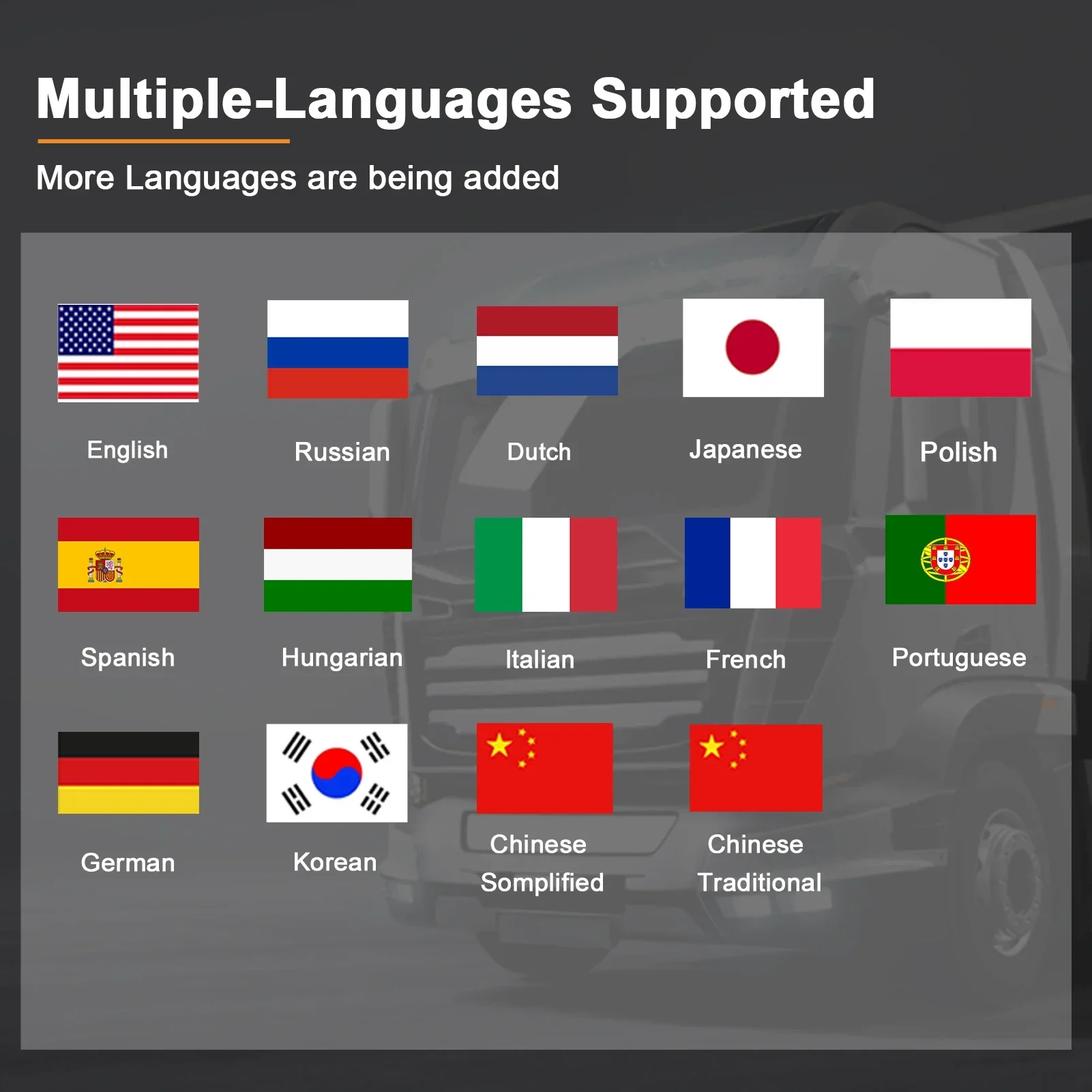 Humzor NP916 Полная система автомобиля/грузовика Диагностический инструмент ECU Сброс