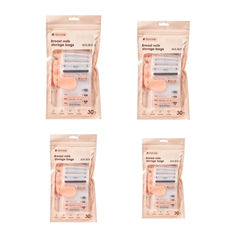 

Breast Milk Storage Bags Leakproof Seal Strip Food Pouch Baby Milk Freezer Bag