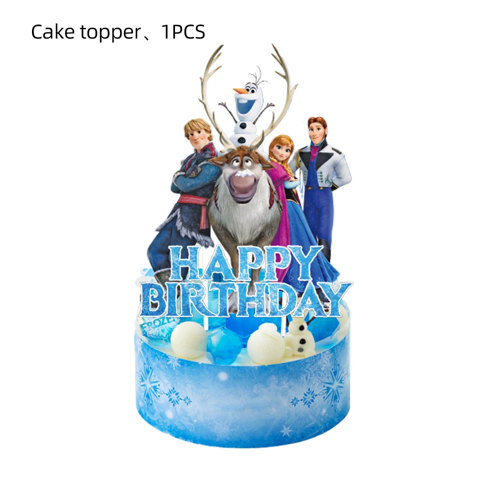 

Эльза «Холодное сердце» украшения на день рождения Disney Frozen Queen детские сувениры детский душ вечерние принадлежности Анна торт Топпер комплект для чашки торта