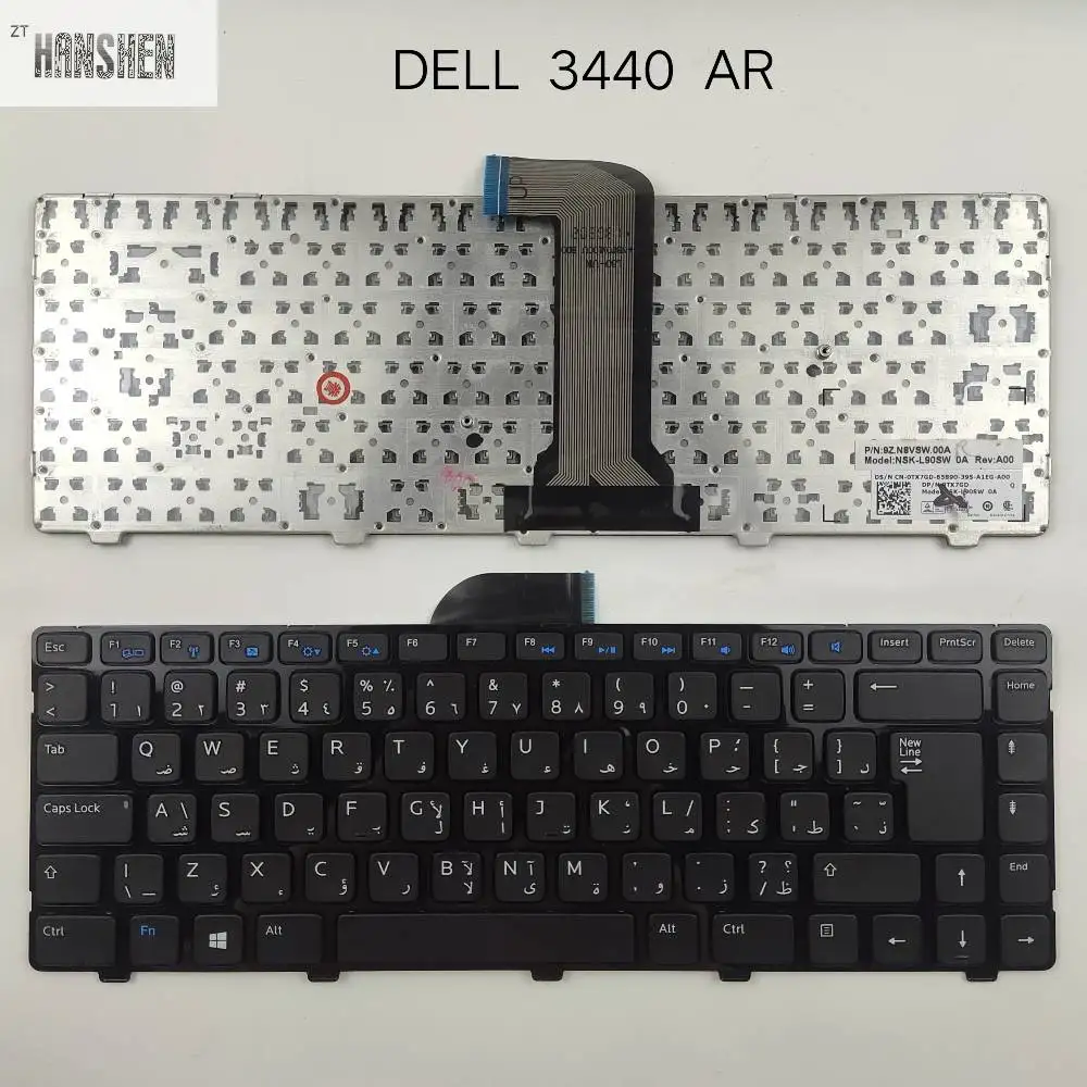 

US TR AR Laptop keyboard For Dell Inspiron 14 3421 3437 14R 5421 5437 M431R Latitude 3440 Vostro 2421 US Layout